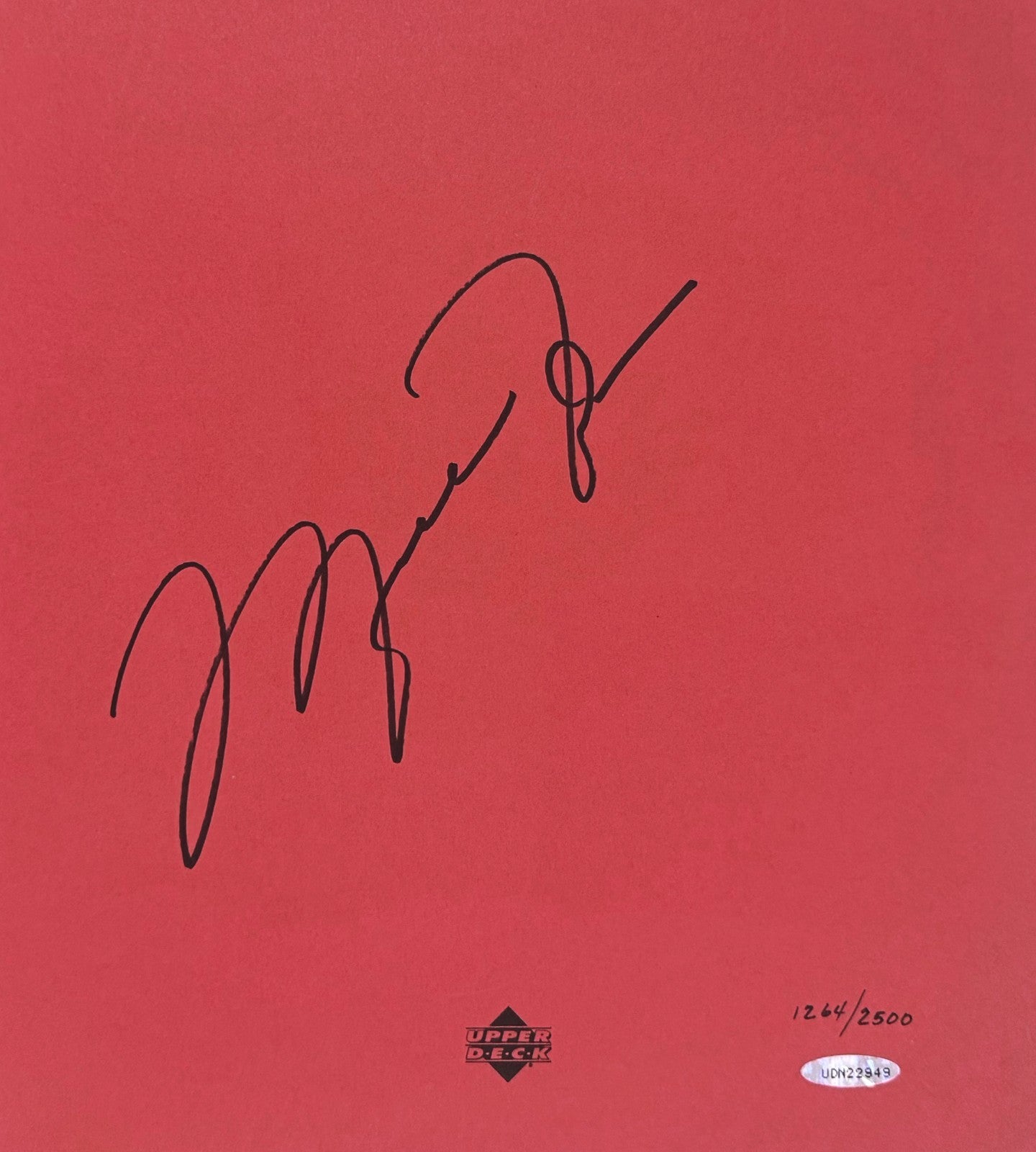 Michael Jordan Signed Custom Autograph Display. Auto Upper Deck UDA2