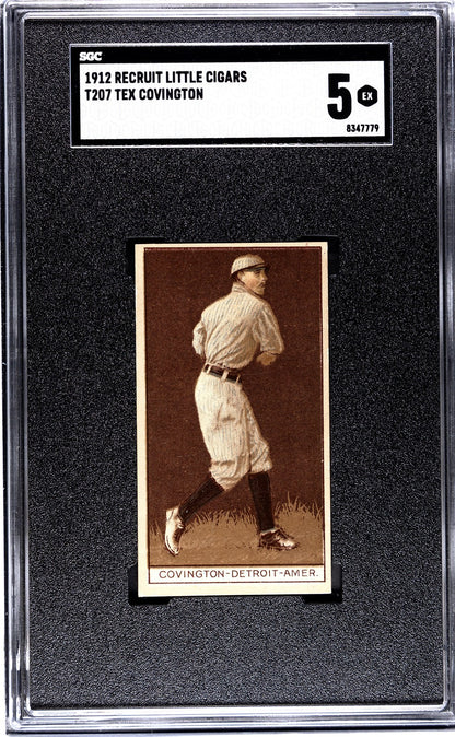 1912 Recruit Little Cigars T207 Tex Covington SGC 50
