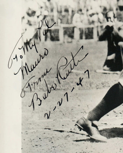 Babe Ruth Signed &amp; Inscribed 8x10 Photo, NY Yankees. Auto PSA2