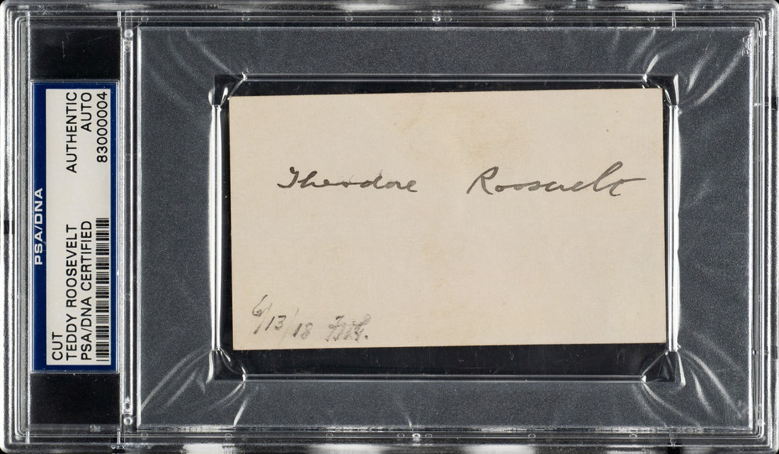 Theodore Roosevelt "The Man in the Arena" Autograph, Custom Framed. JSA1