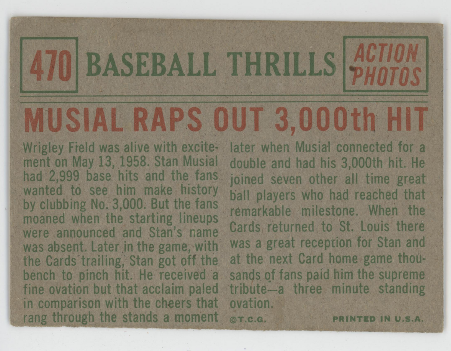 Stan Musial 1959 Topps. 