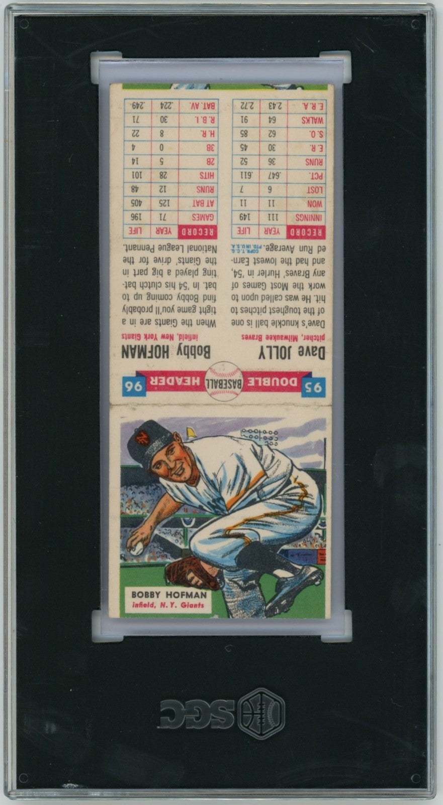 1955 Topps Double Headers Dave Jolly Bobby Hoffman 