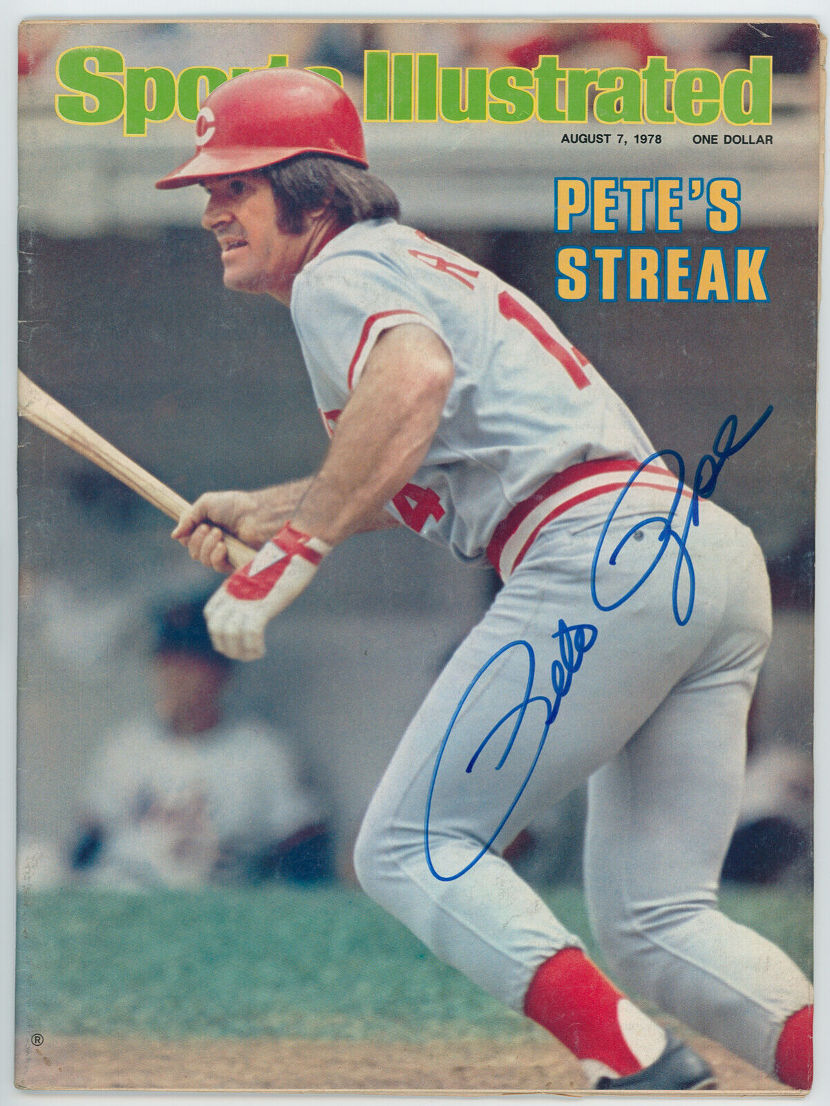 Pete Rose Signed Sports Illustrated. Cincinnati Reds. 1978. JSA