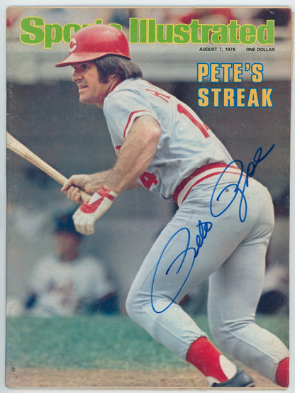 Pete Rose Signed Sports Illustrated. Cincinnati Reds. 1978. JSA