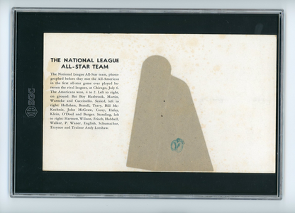 1934 Goudey Premium NL All Stars, McGraw, Waner, Wilson, Traynor, Frisch SGC 2.51