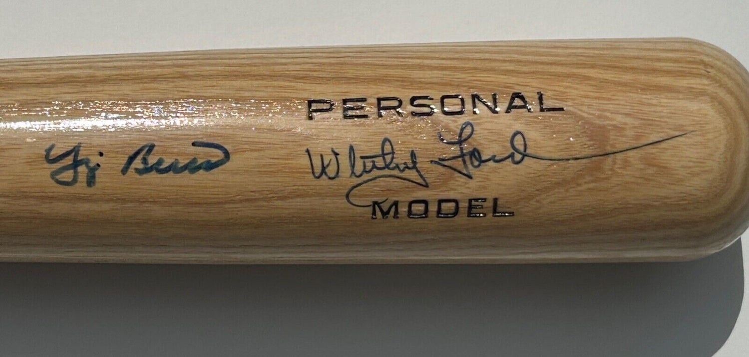 Yogi Berra + Whitey Ford Dual Signed Baseball Bat. Auto JSA