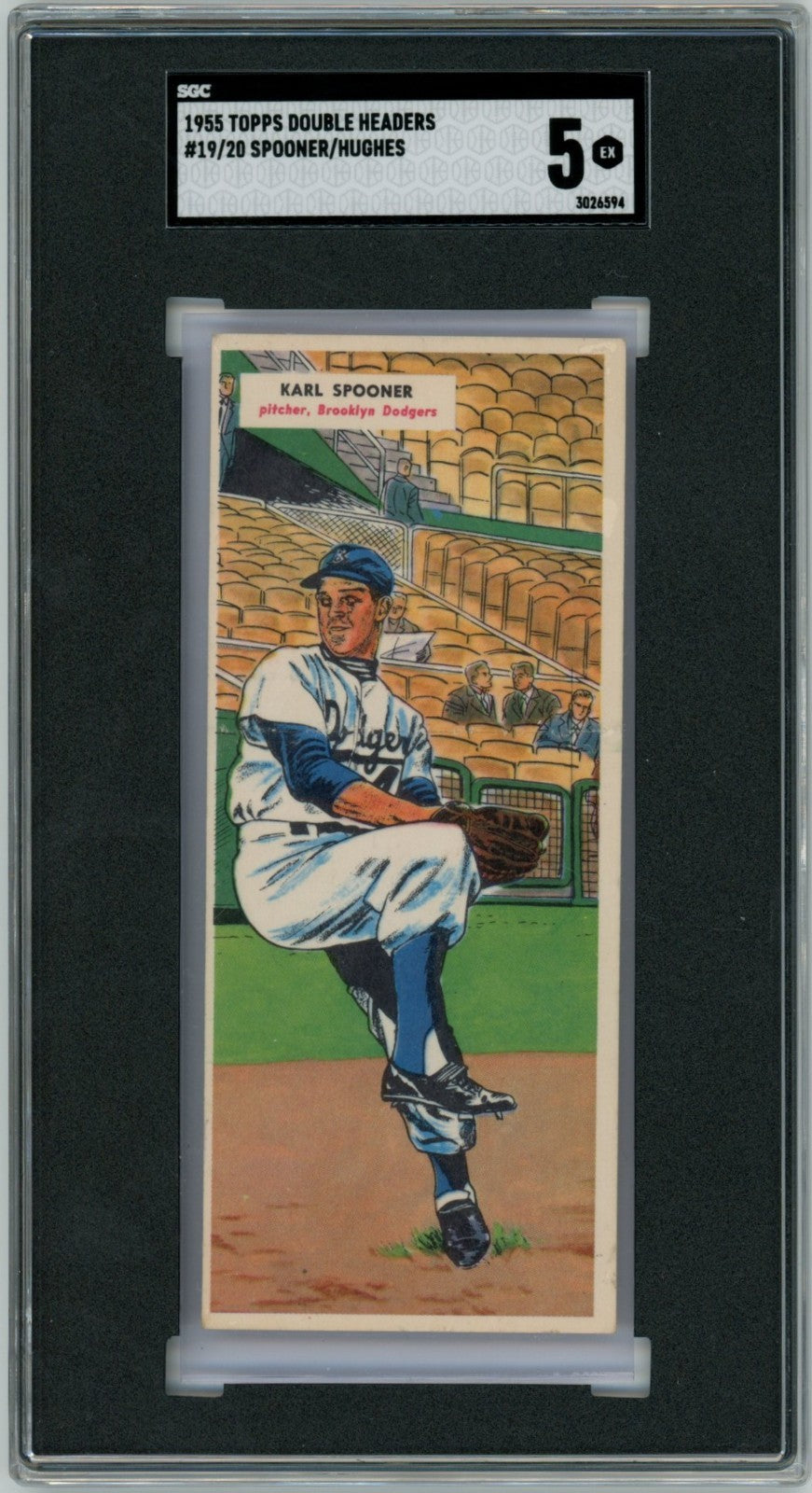 1955 Topps Double Headers Karl Spooner Jim Hughes 