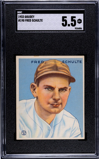 1933 Goudey Fred Schulte 