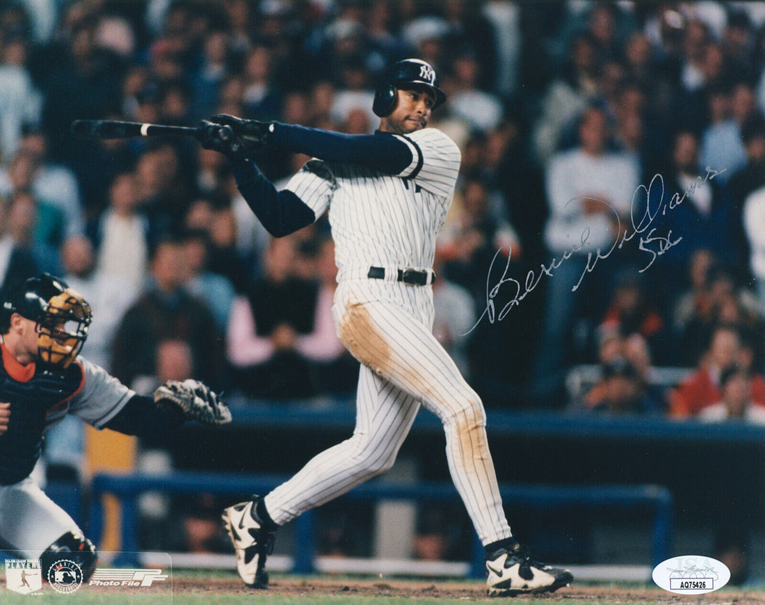 Bernie Williams 8x10 Signed Photo, New York Yankees. Auto JSA