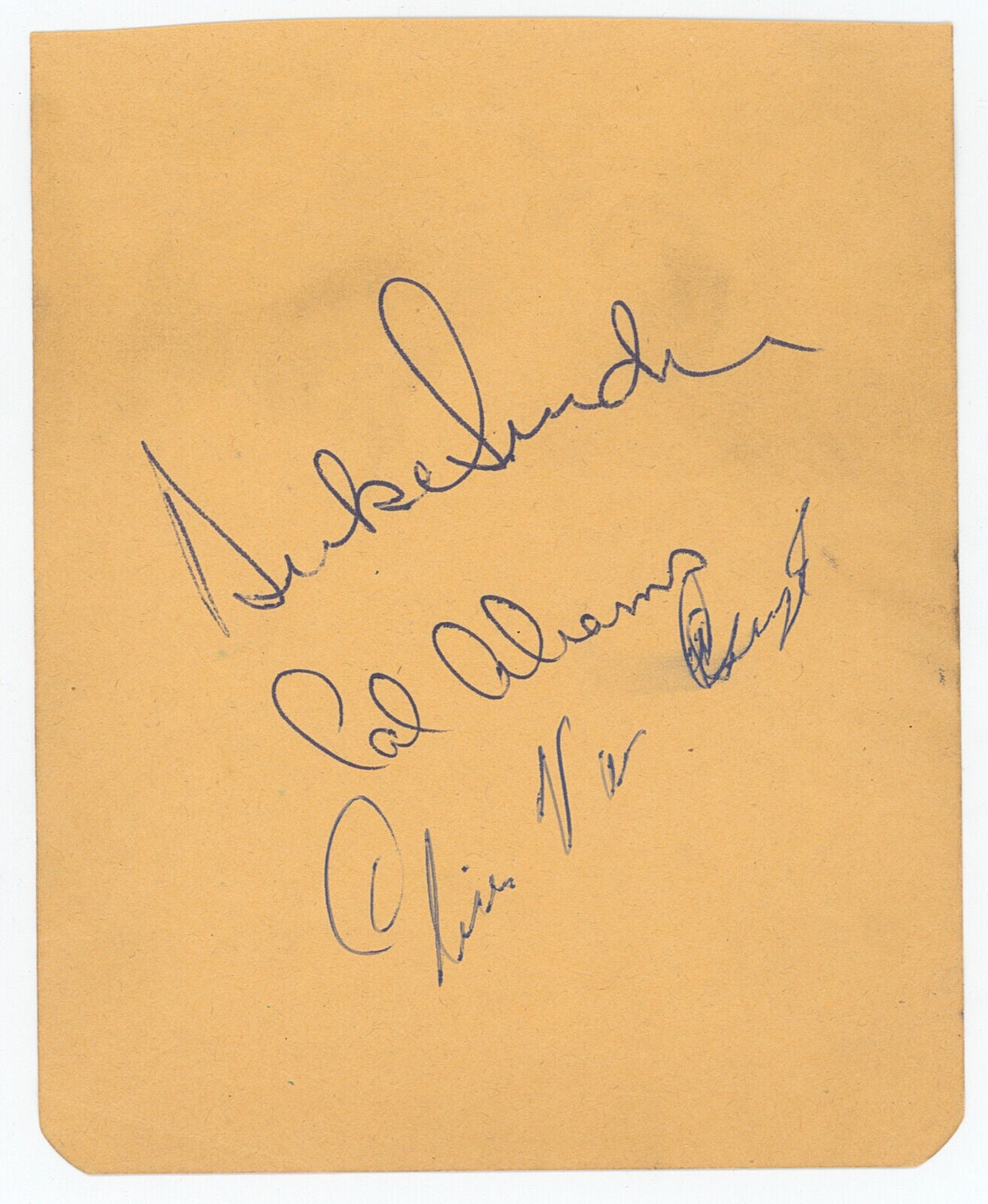 1950 Brooklyn Dodgers Duke Snider Signed Team Sheet Autograph Page.