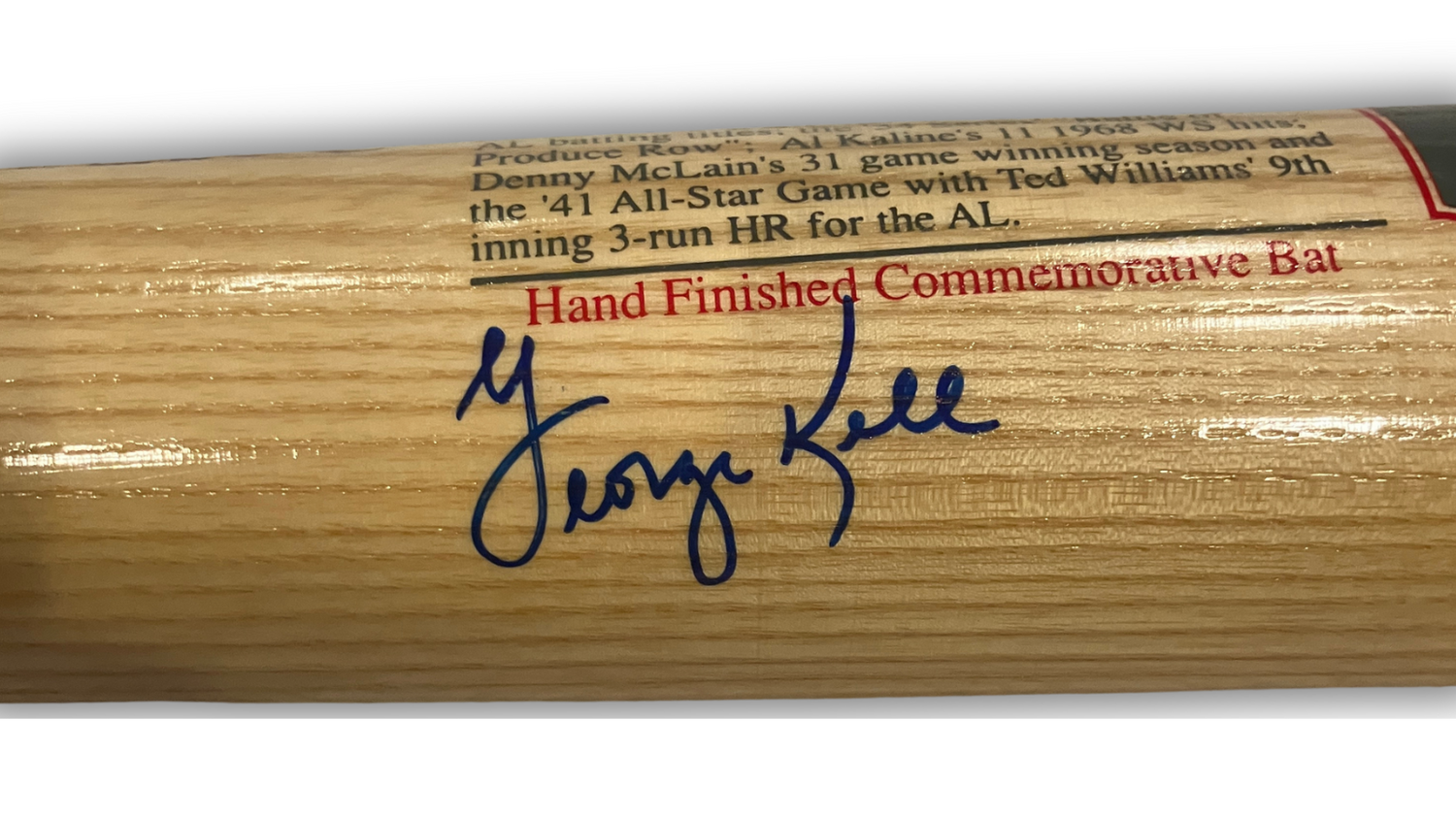 Al Kaline, Kell &amp; Newhouser Multi Signed Detroit Tigers Baseball Bat. Auto JSA3