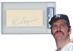 Thurman Munson Signed Autograph. PSA