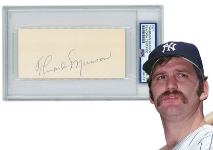 Thurman Munson Signed Autograph. PSA0