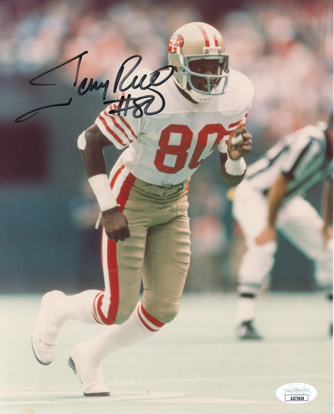 Jerry Rice Signed 8x10 Photo, San Francisco 49ers HOF. JSA