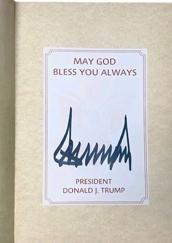 President Donald Trump Signed Bible “God Bless the USA”. PSA Gem Mint 101
