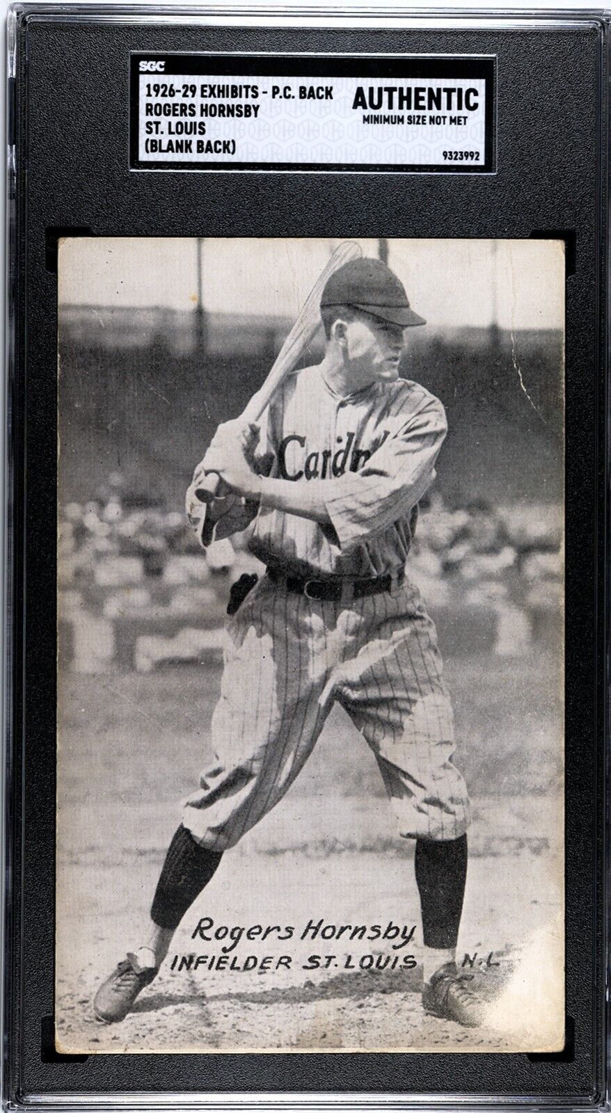 1921 Exhibits Frank Frisch Card. SGC 1.5