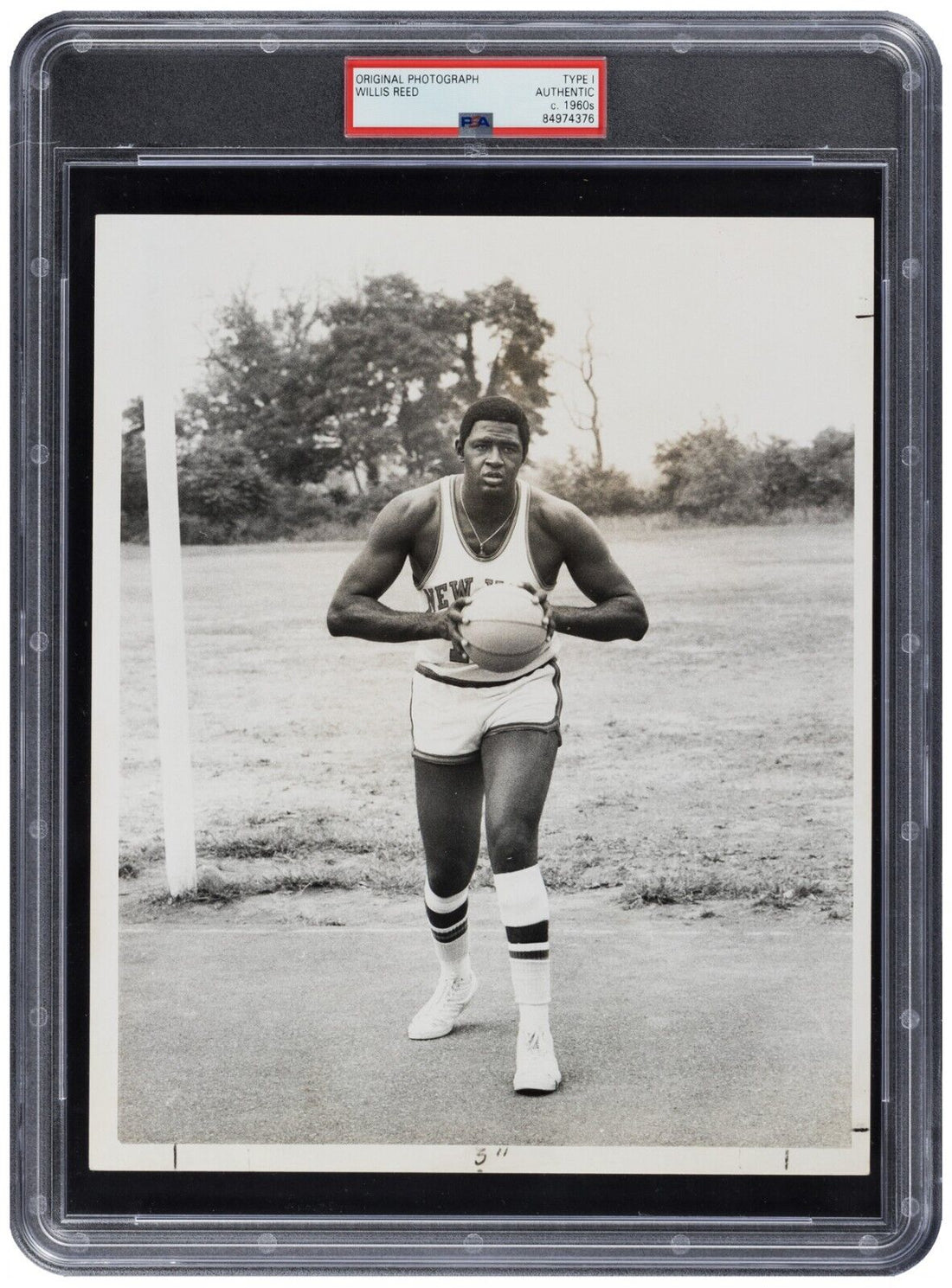 Willis Reed Type 1 Original Photograph 1960s, New York Knicks. Photo PSA