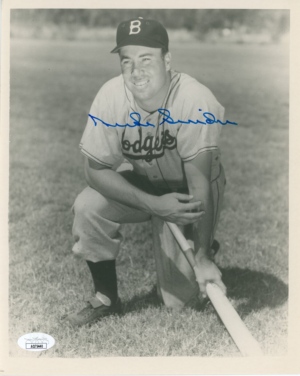 Duke Snider 8x10 Signed Photo, Brooklyn Dodgers HOF. Auto JSA0