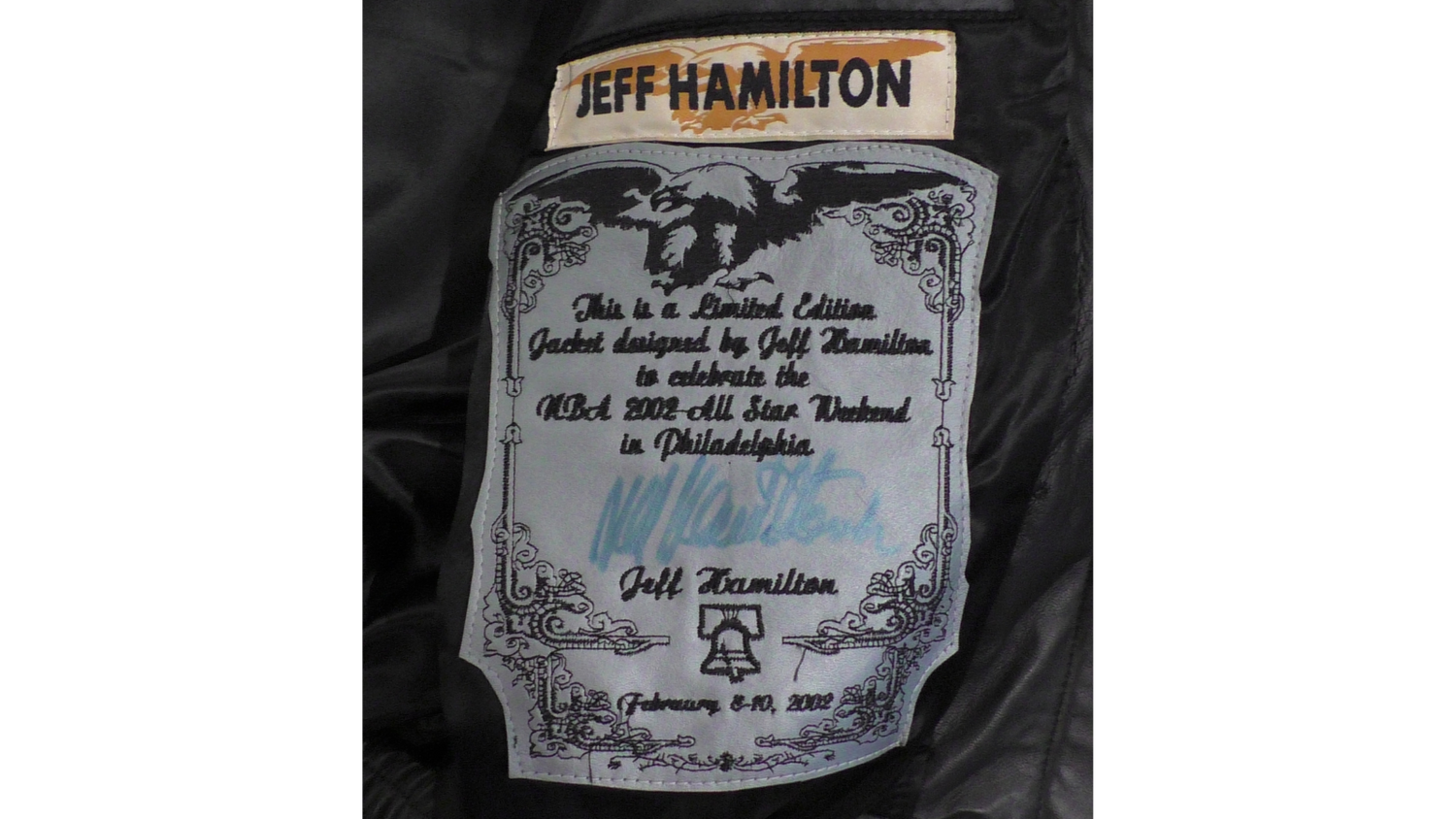 Jeff Hamilton NBA All-Star Leather Jacket, Rhinestones Studs. Embroidered Logos4