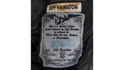 Jeff Hamilton NBA All-Star Leather Jacket, Rhinestones Studs. Embroidered Logos4