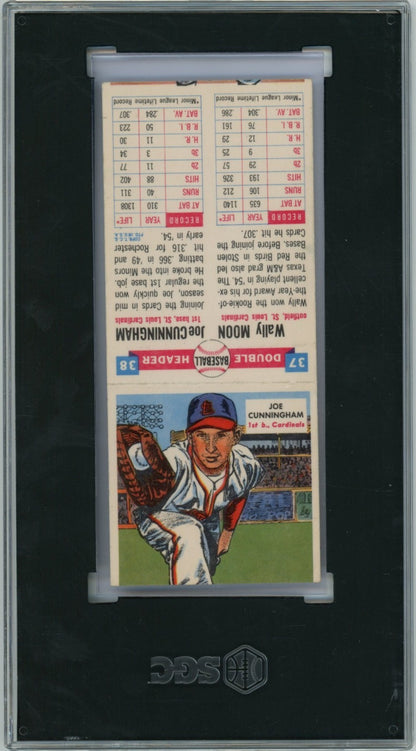 1955 Topps Double Headers Wally Moon Joe Cunningham 