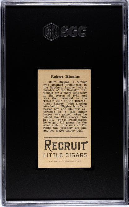 1912 Recruit Little Cigars T207 Robert Higgins SGC 41