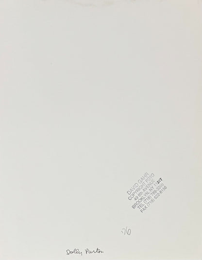 Dolly Parton Original David Gahr 8x10 Photograph. New York City, 19761