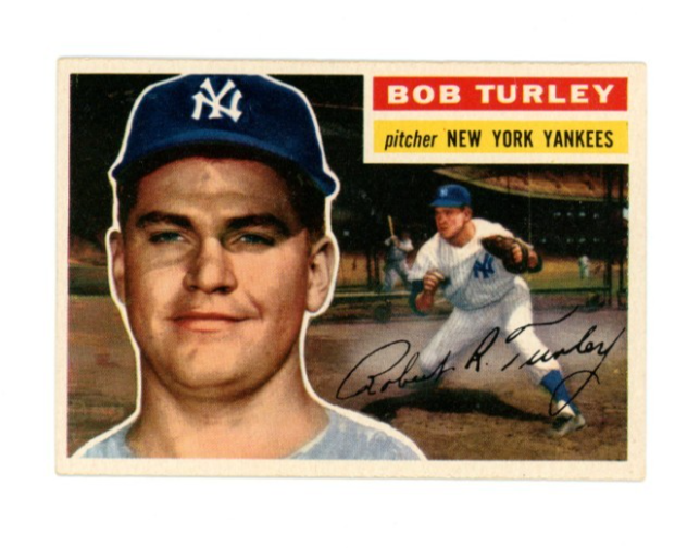 1956 Topps Bob Turley White Back0