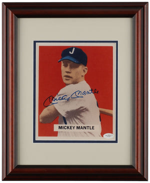 Mickey Mantle Signed 8x10 Photo, 1949 Bowman Joplin Miners. Auto JSA