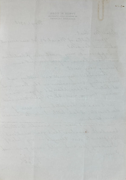 Ty Cobb Signed Letter from 1948, PSA3