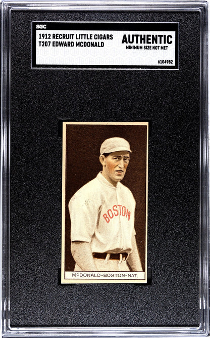 1912 Recruit Little Cigars T207 Edward McDonald SGC Authentic0