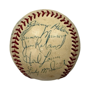 1970 New York Yankees Team Signed Baseball with Rookie Thurman Munson. JSA