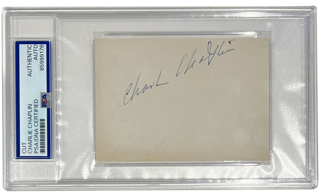 Charlie Chaplin Signed Autograph. Auto PSA1