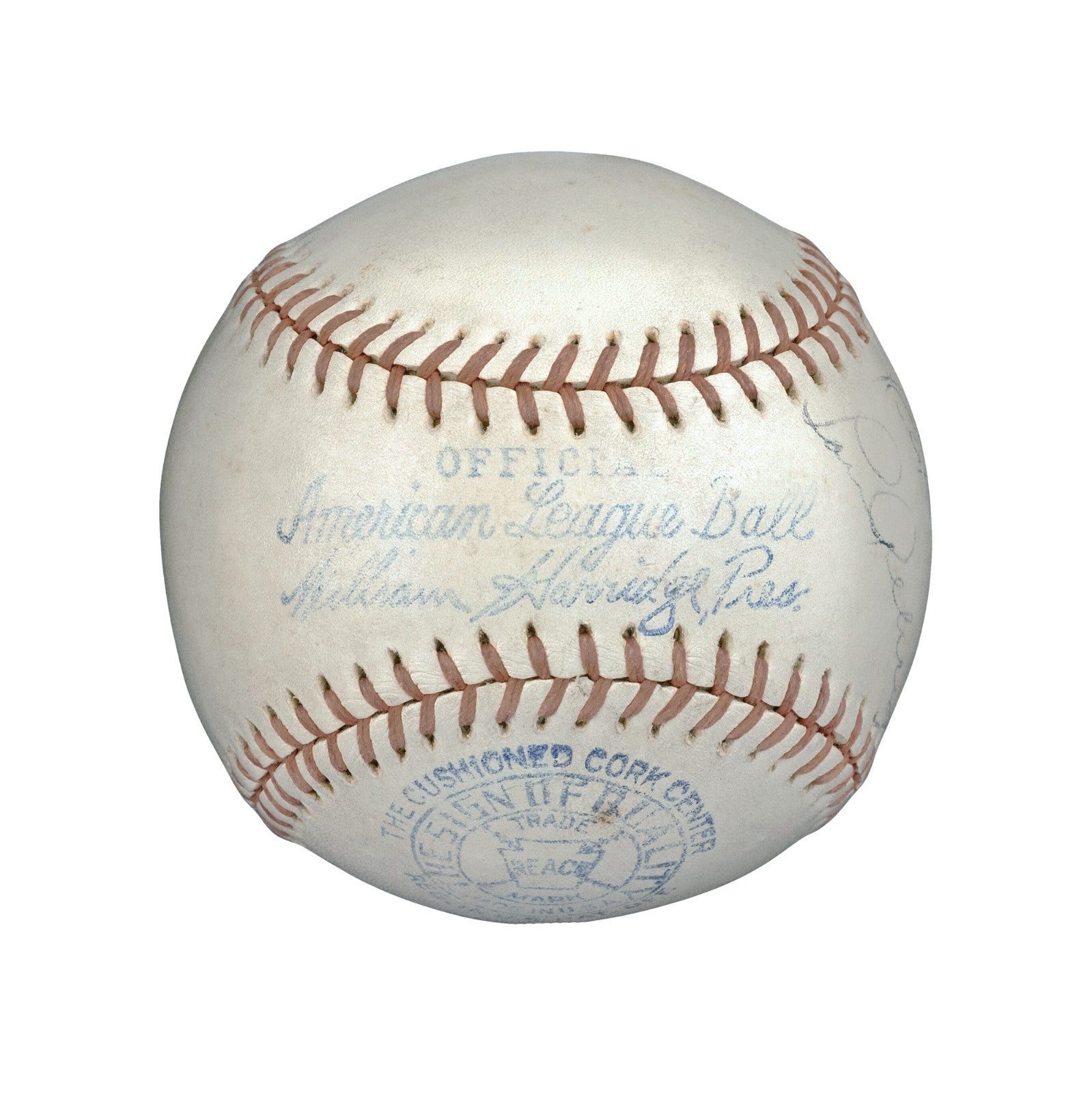 Rare Lou Gehrig Single Signed Baseball. Auto Grade PSA 71