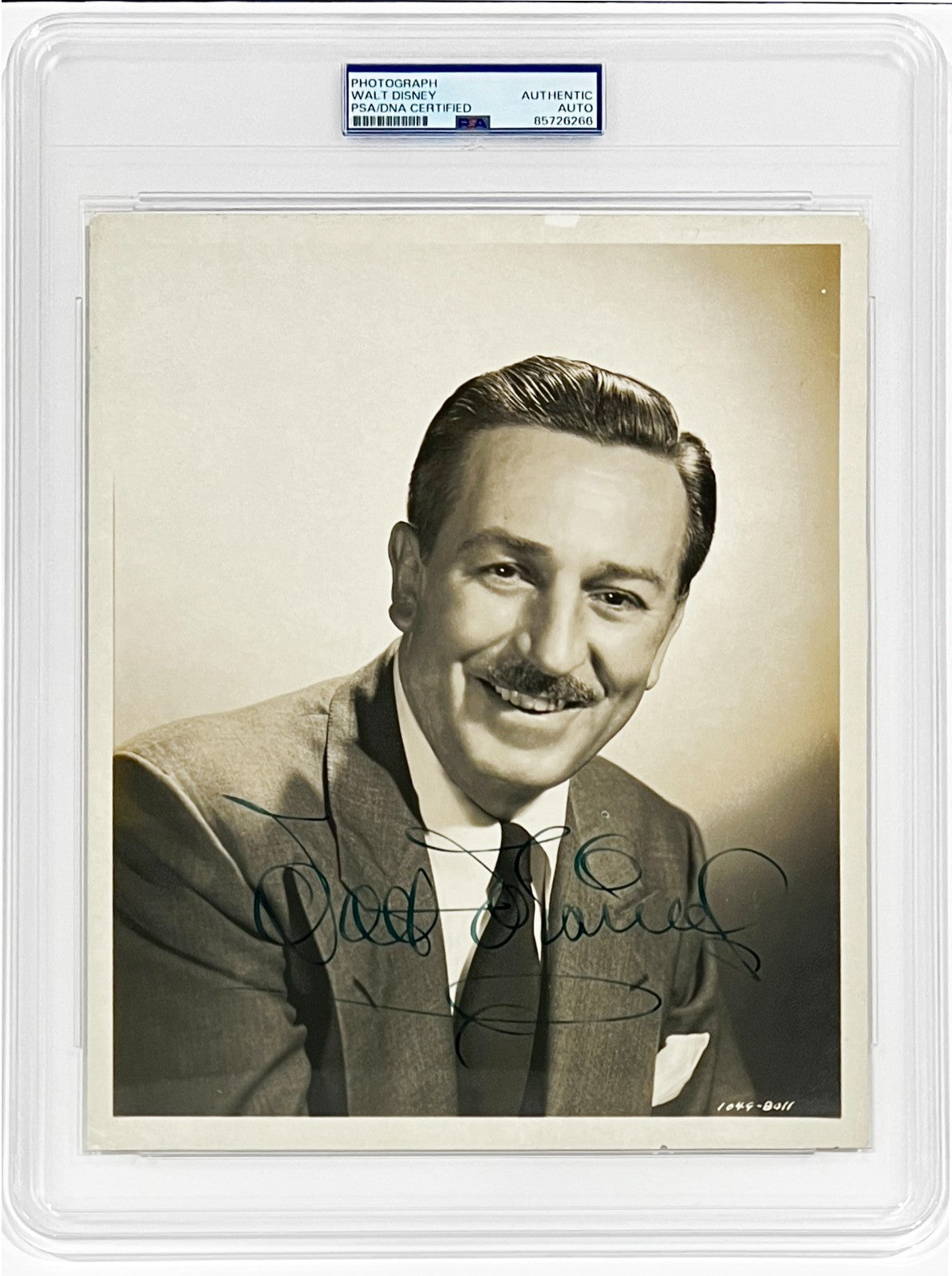 Rare Walt Disney Vintage Signed Photo. JSA0
