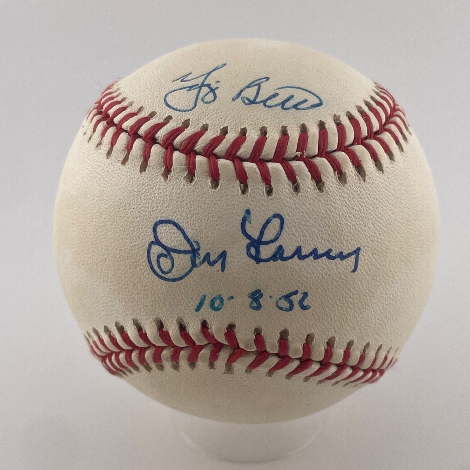 Yogi Berra and Don Larsen  NY Yankees Dual Signed Baseball. JSA