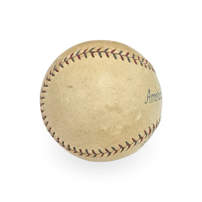 Babe Ruth &amp; Lou Gehrig Dual Signed Official American League Baseball. PSA JSA4