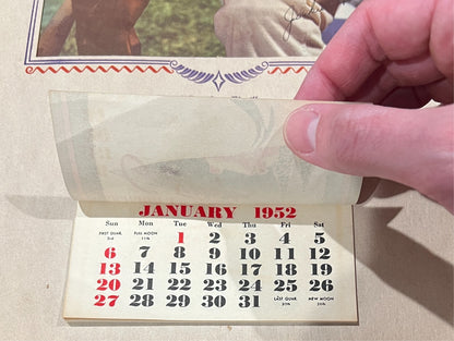1952 Jackie Robinson Advertisement Wall Calendar, Original.2