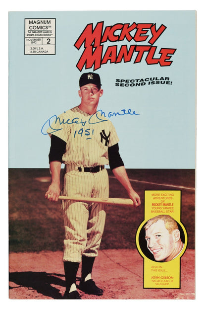 Mickey Mantle Signed &amp; "1951" Inscribed "Mickey Mantle" 