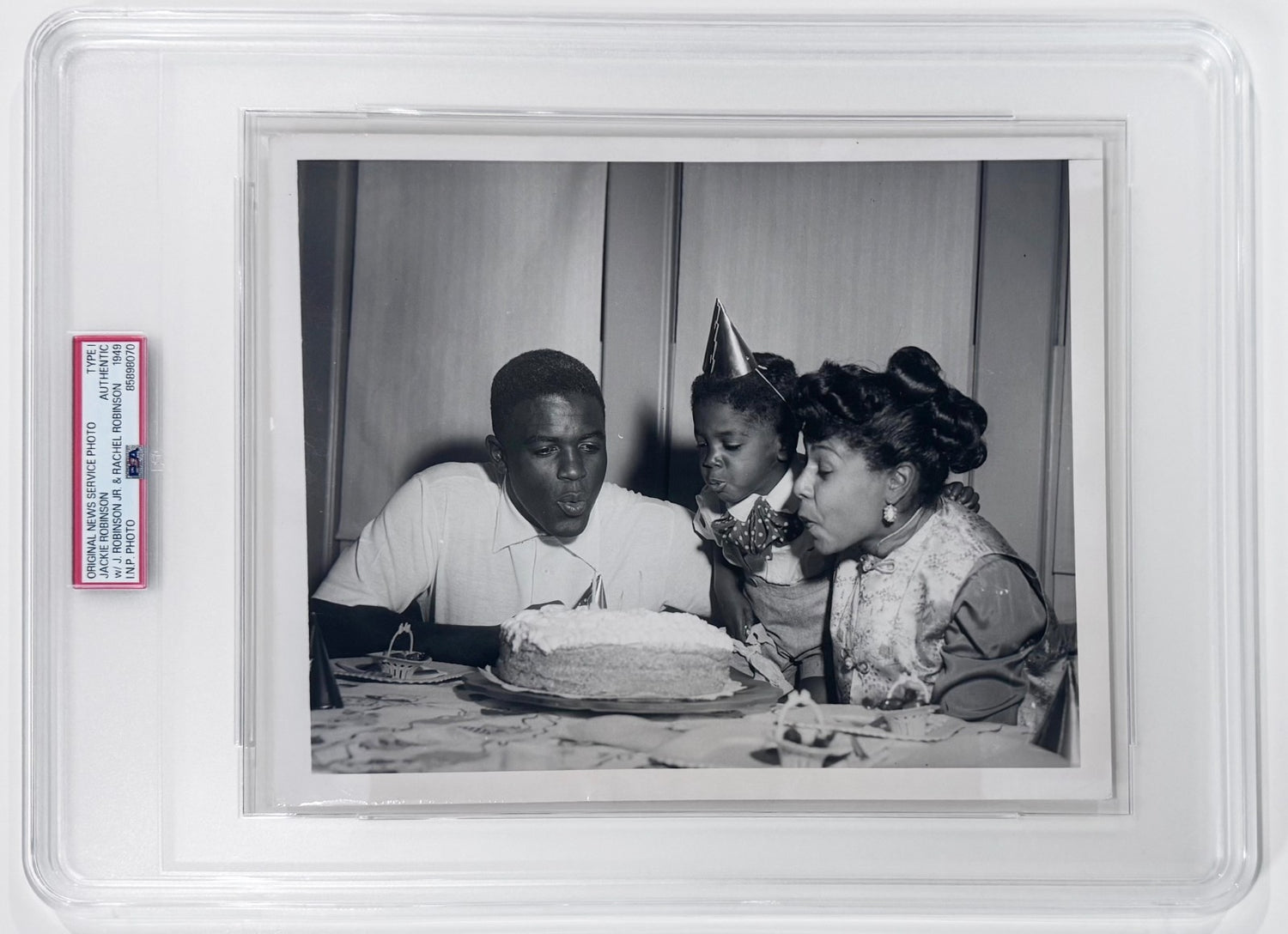 Jackie Robinson Type 1 Original Photograph, 1949 MVP Celebration Photo. PSA0