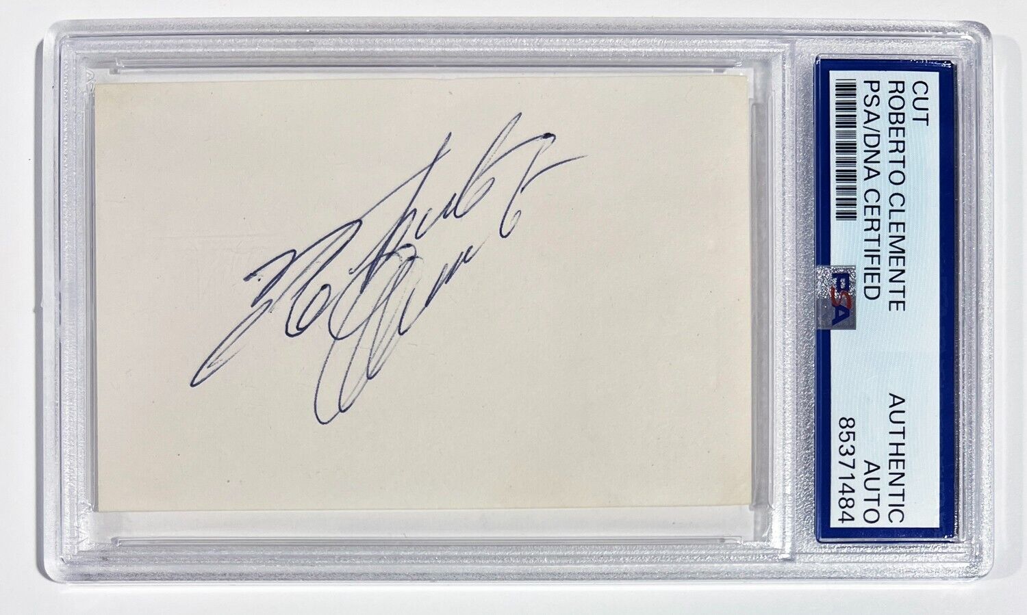 Roberto Clemente Signed Autograph. Auto PSA