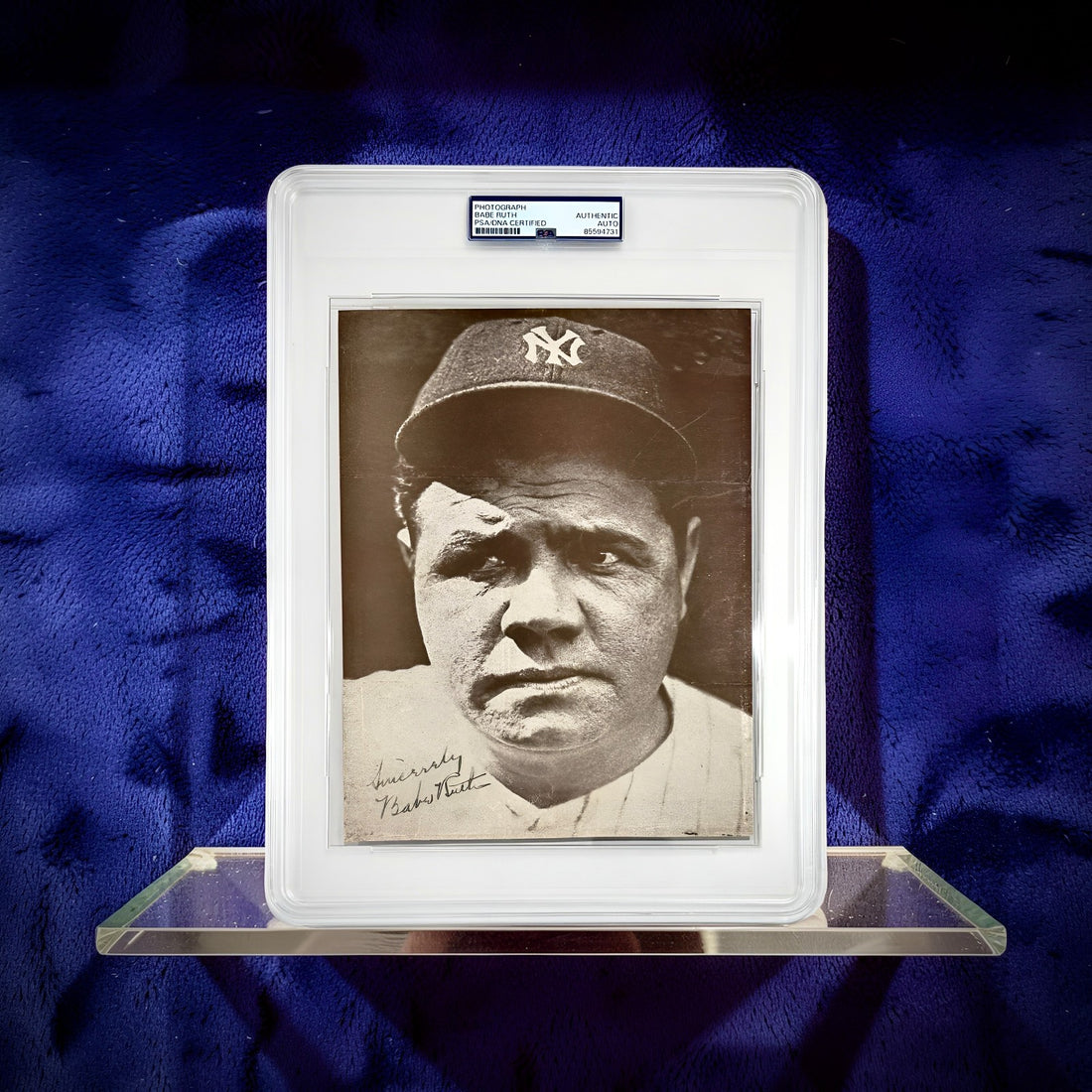 Rare Babe Ruth Signed Photo, M114 Baseball Magazine Premium circa 1927. PSA0