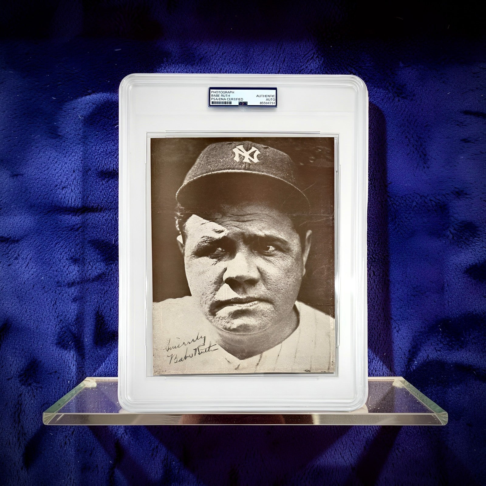 Rare Babe Ruth Signed Photo, M114 Baseball Magazine Premium circa 1927. PSA0