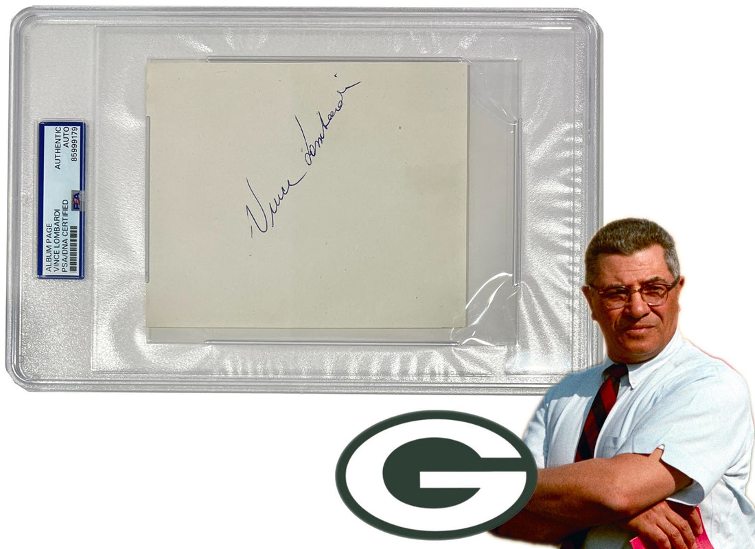 Vince Lombardi Signed Autograph Album Page, Green Bay Packers. Auto PSA0