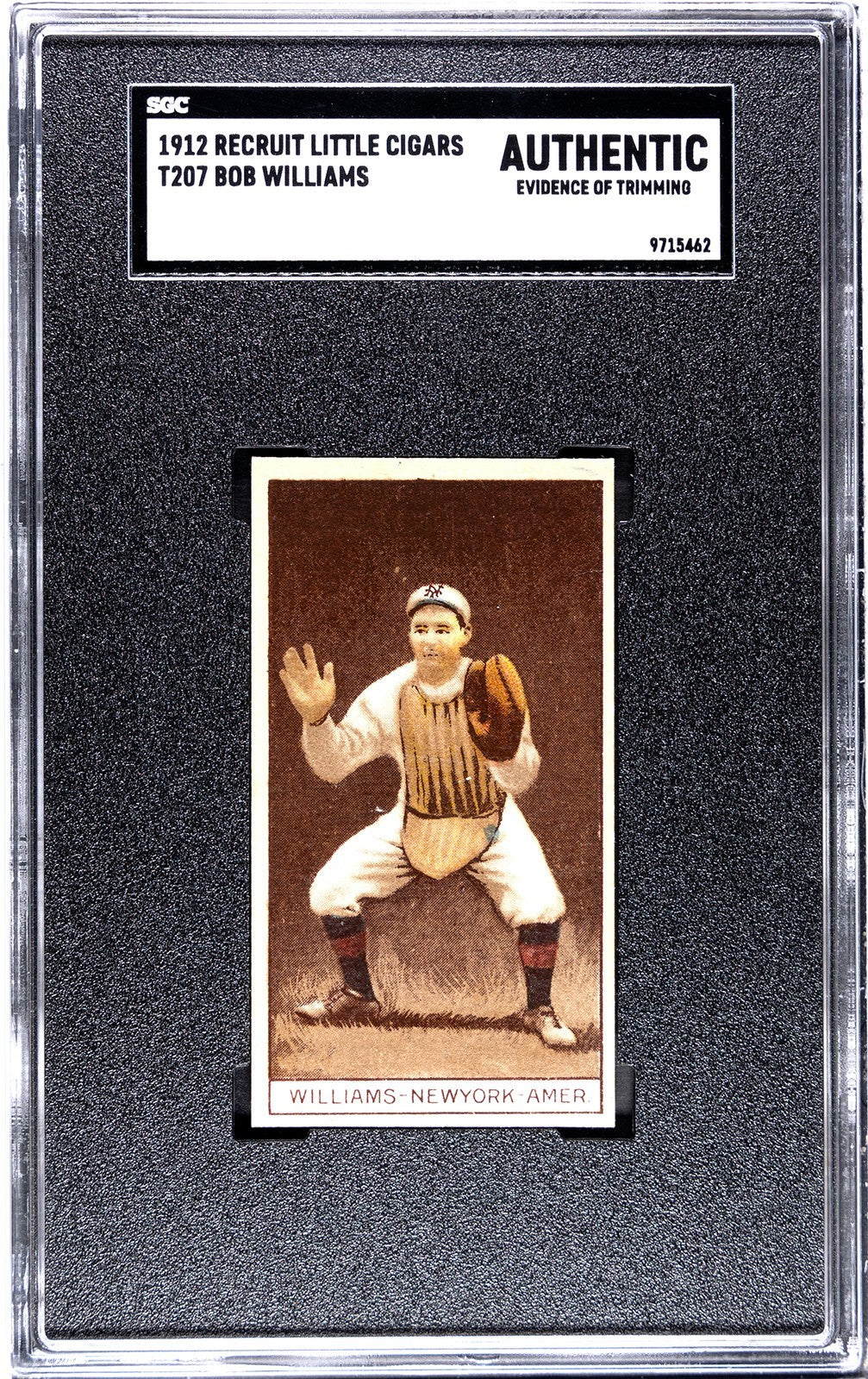 1912 Recruit Little Cigars T207 Bob Williams SGC Authentic0