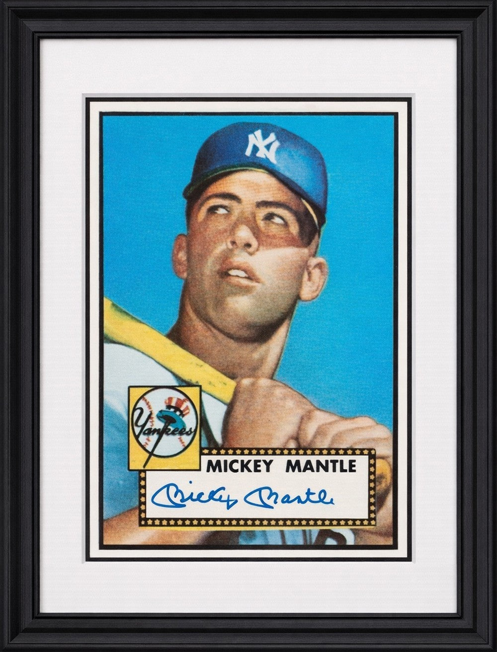 Mickey Mantle Signed 1952 Topps Rookie 8x10 Photo. Beckett0