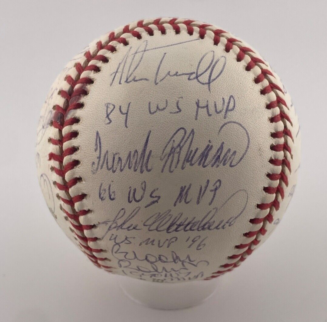 WS MVP Winner Signed Limited Edition Baseball. 24 Sigs 10 HOFers. Full JSA LOA.