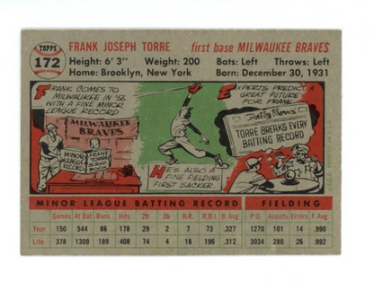 1956 Topps Frank Torre Gray Back1