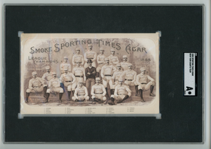 1888 Sporting Times Cigar New York Giants Team, SGC Authentic