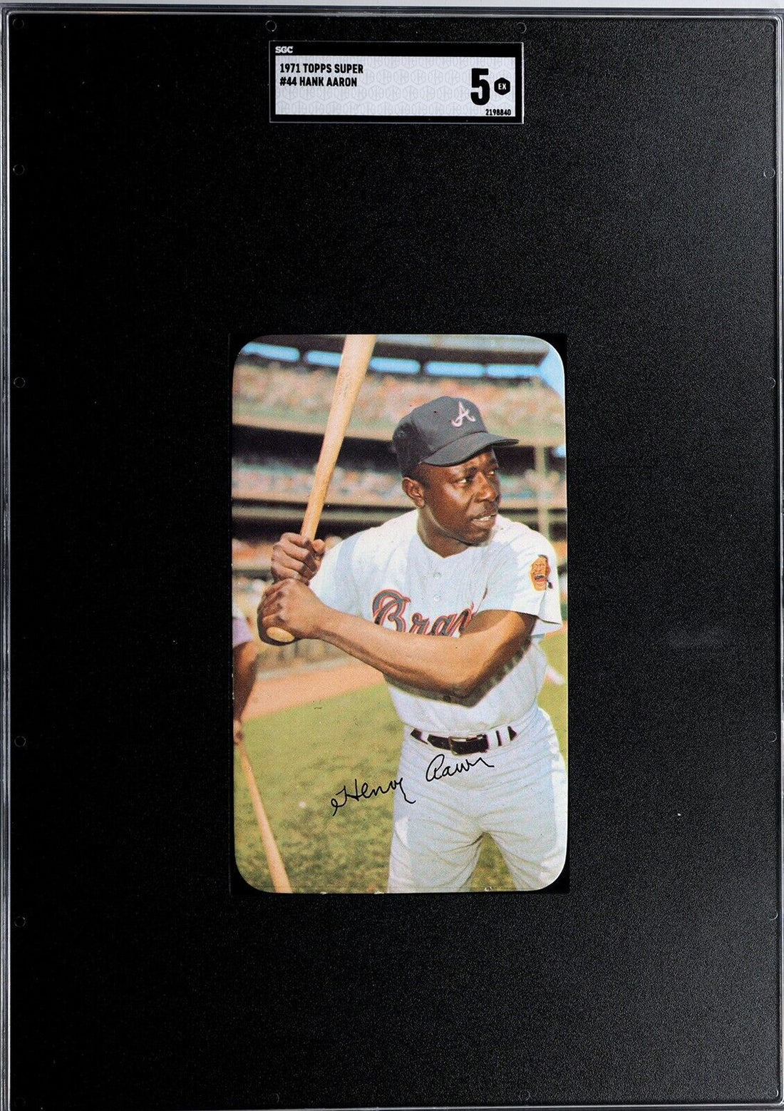 1971 Topps Super Hank Aaron. SGC 5